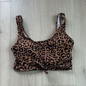 Coral Reef swim Leopard Print tankini top m